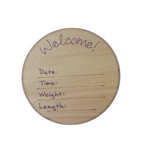 NWOT Wooden Baby Birth Announcement Sign